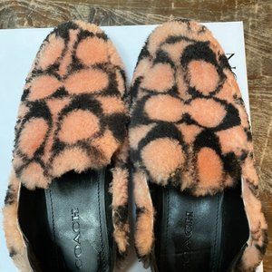 COACH Shearling and Leather Loafers